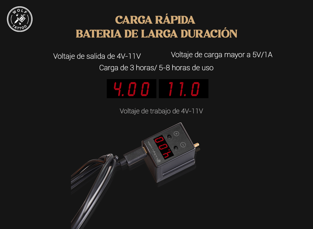 Batería Inalámbrica Para Máquina De Tatuar Wx-1