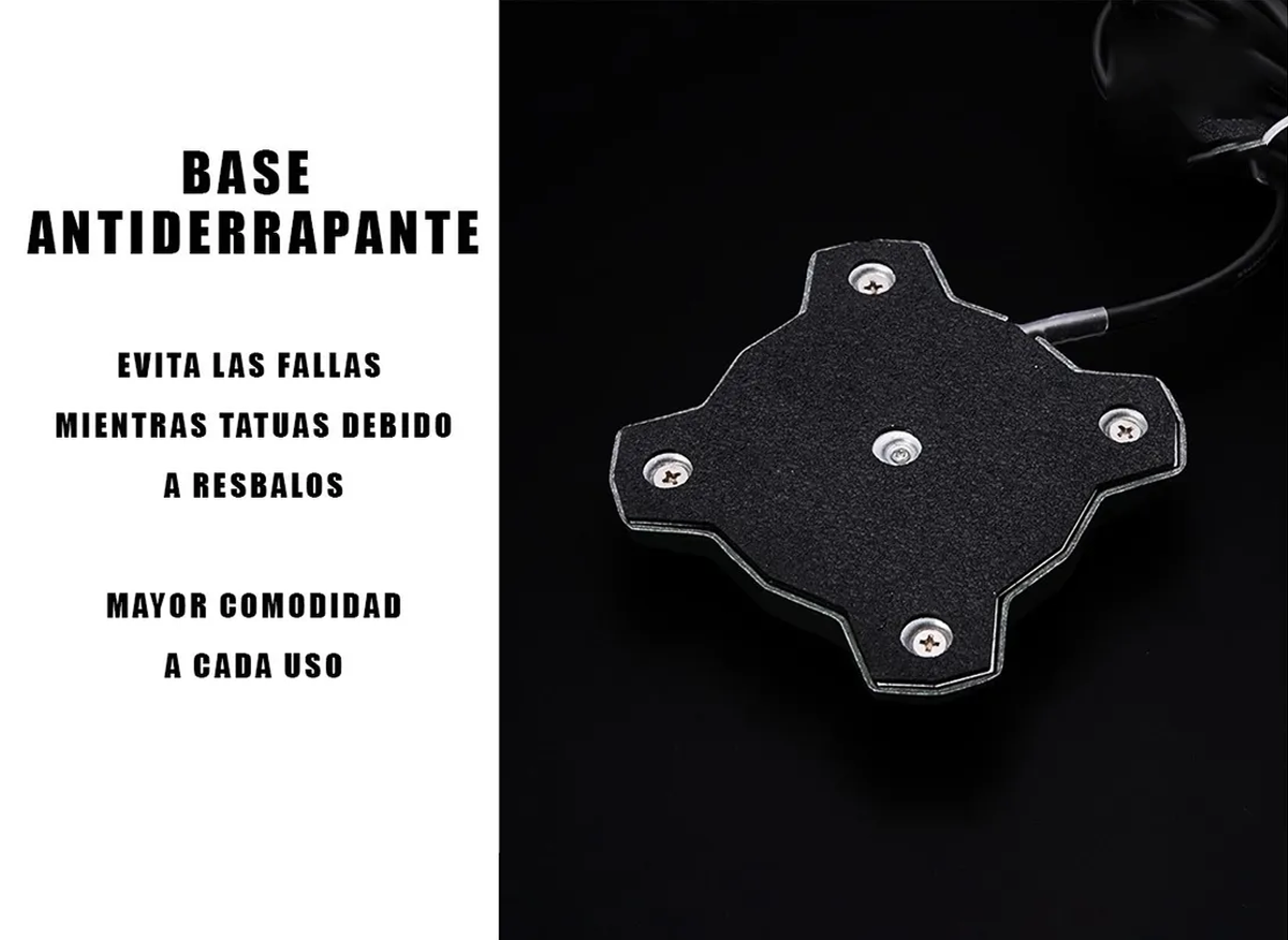 Pedal De Plástico Para Tatuar Profesional Redondo 4 Ejes