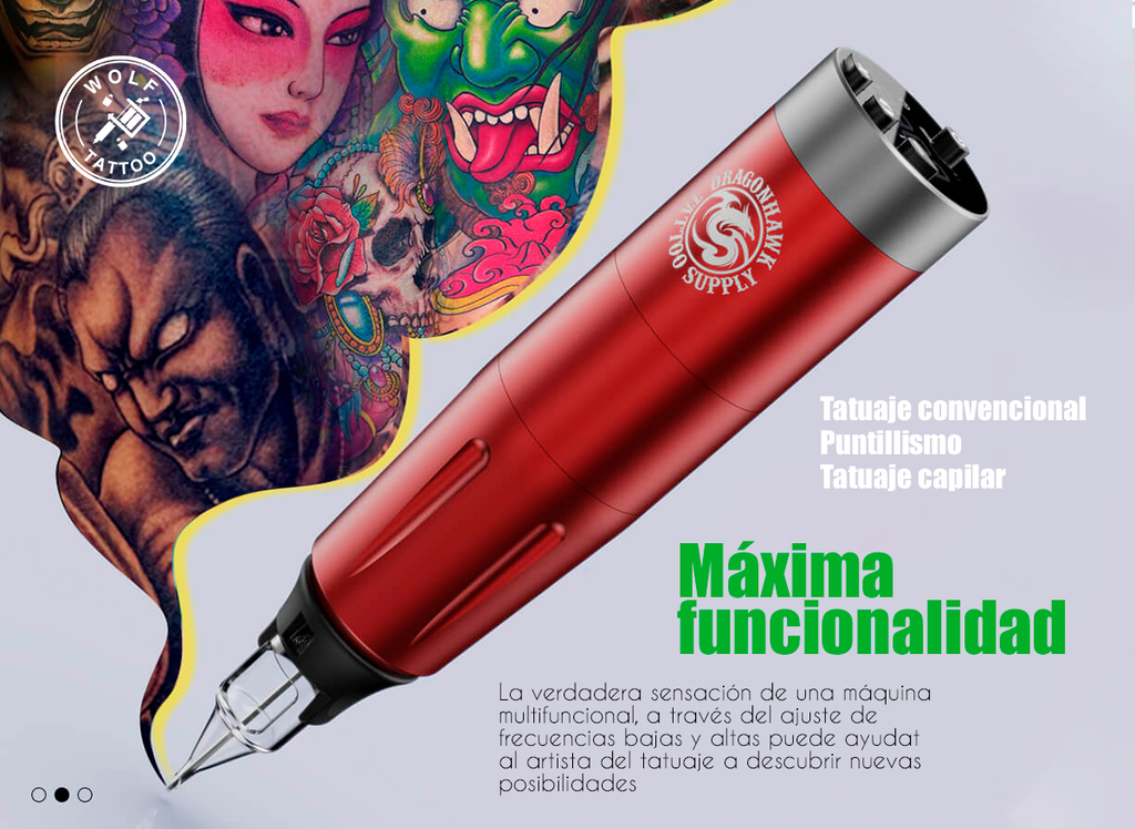 Máquina para Tatuar "X8", marca DRAGONHAWK, Inalámbrica.