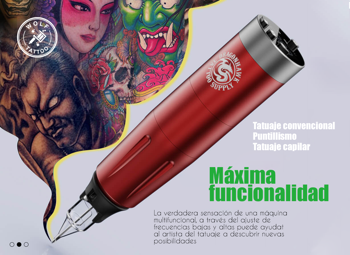 Máquina para Tatuar "X8", marca DRAGONHAWK, Inalámbrica.
