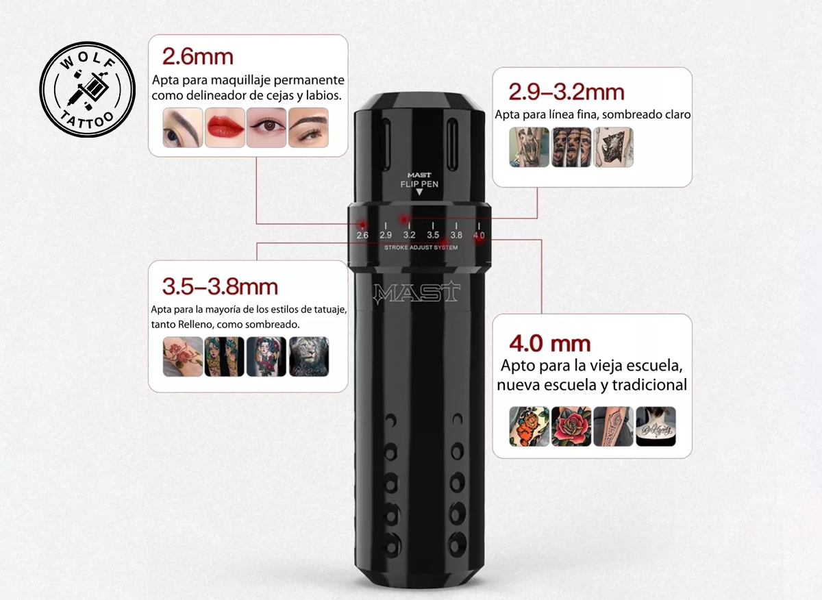 Máquina para Tatuar "FLIP", marca MAST, Inalámbrica.