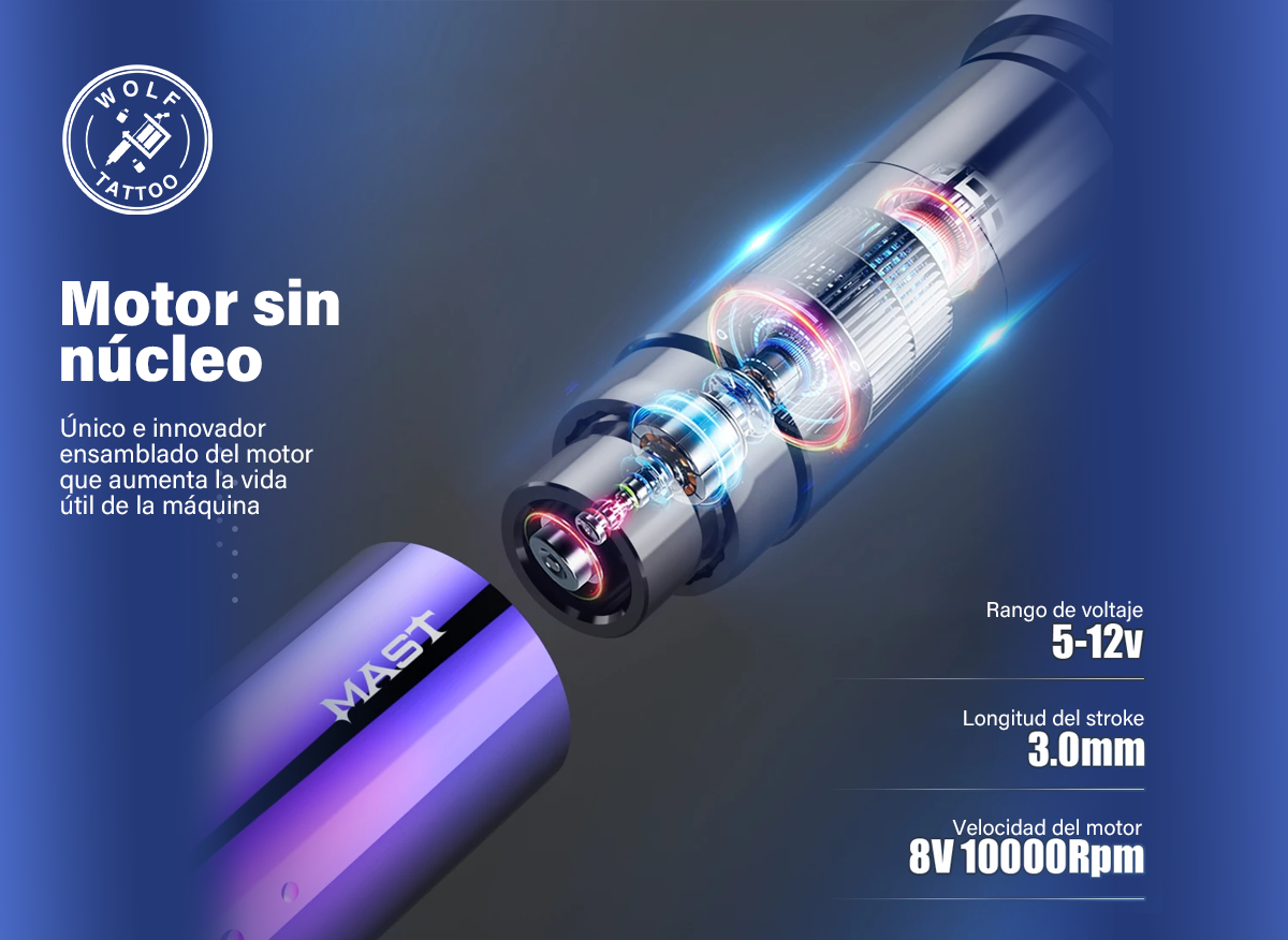 Máquina para Tatuar "SIYA", marca MAST, Inalámbrica.