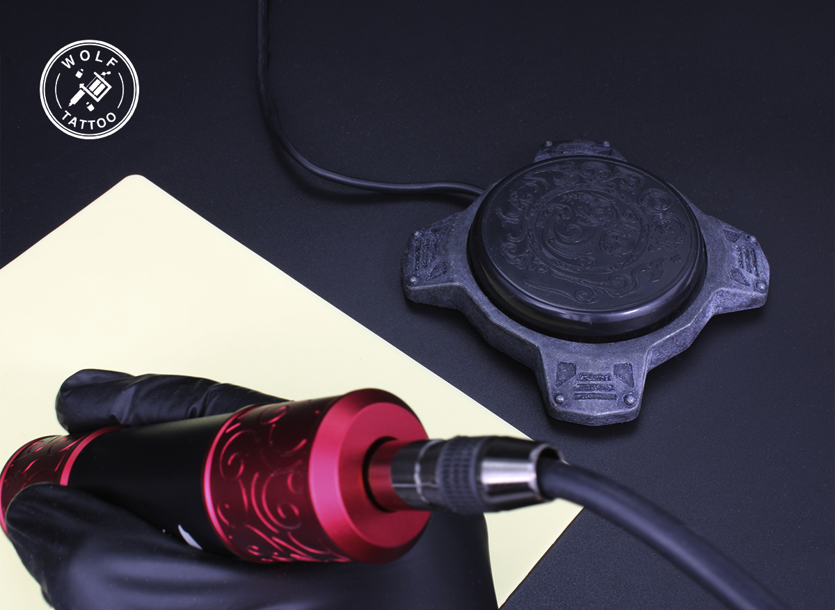 Pedal De Plástico Para Tatuar Profesional Redondo 4 Ejes