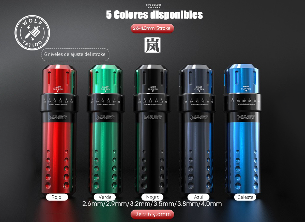 Máquina para Tatuar "FLIP", marca MAST, Inalámbrica.