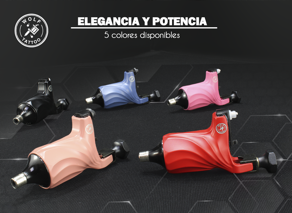 Máquina "Spiral" Para Tatuaje Rotativa Profesional Alámbrica.