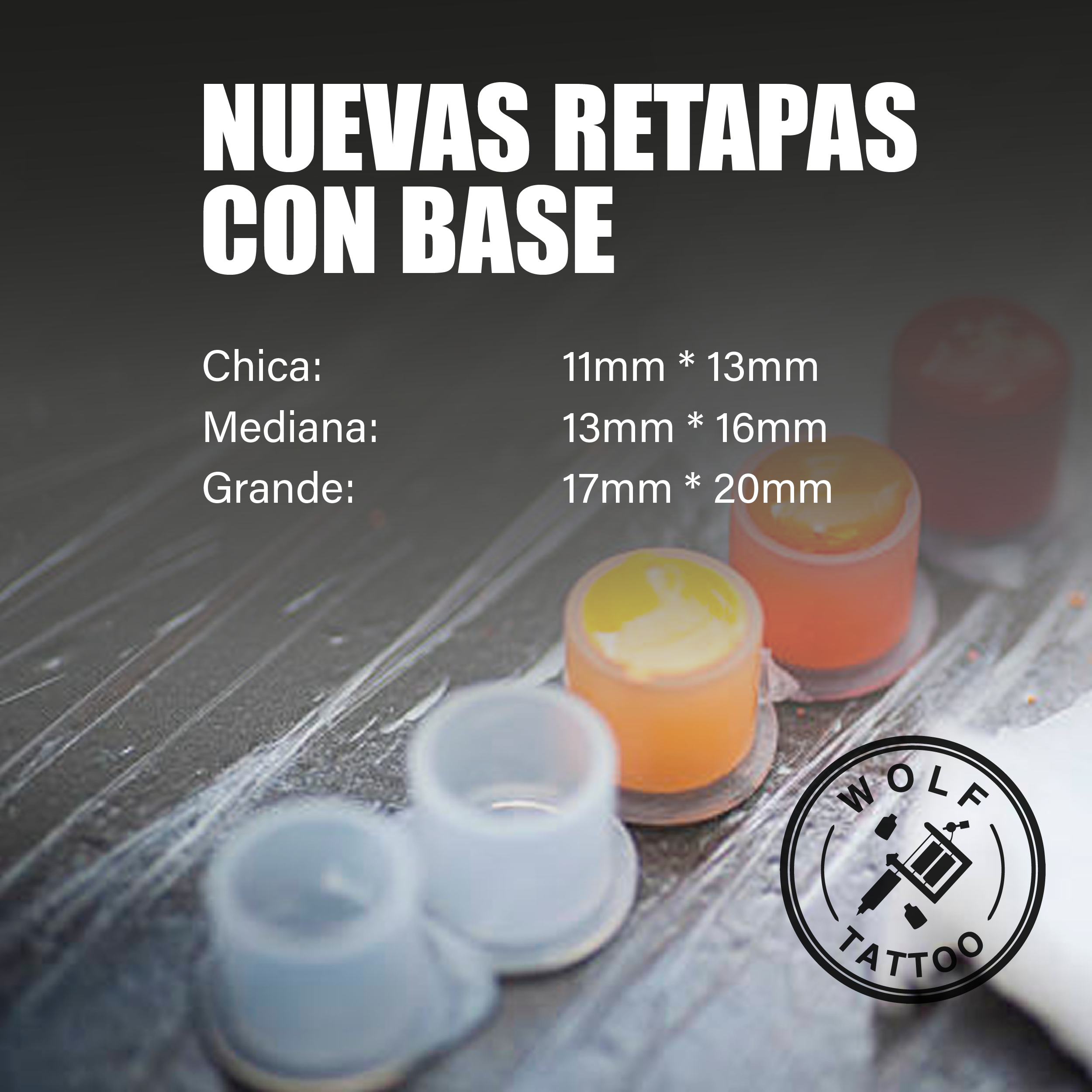 Ink Cups Con Base Retapa para Tinta
