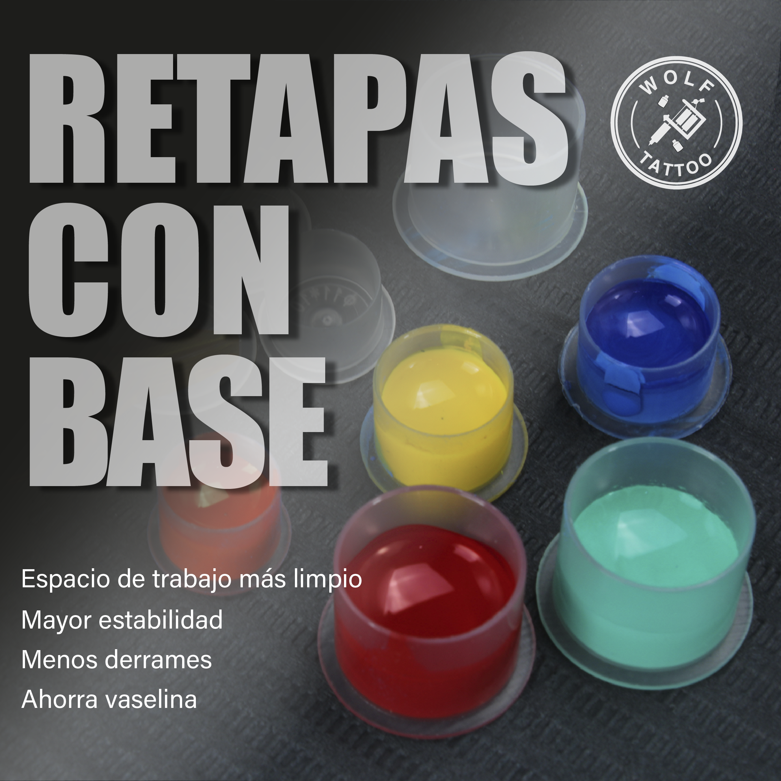 Ink Cups Con Base Retapa para Tinta