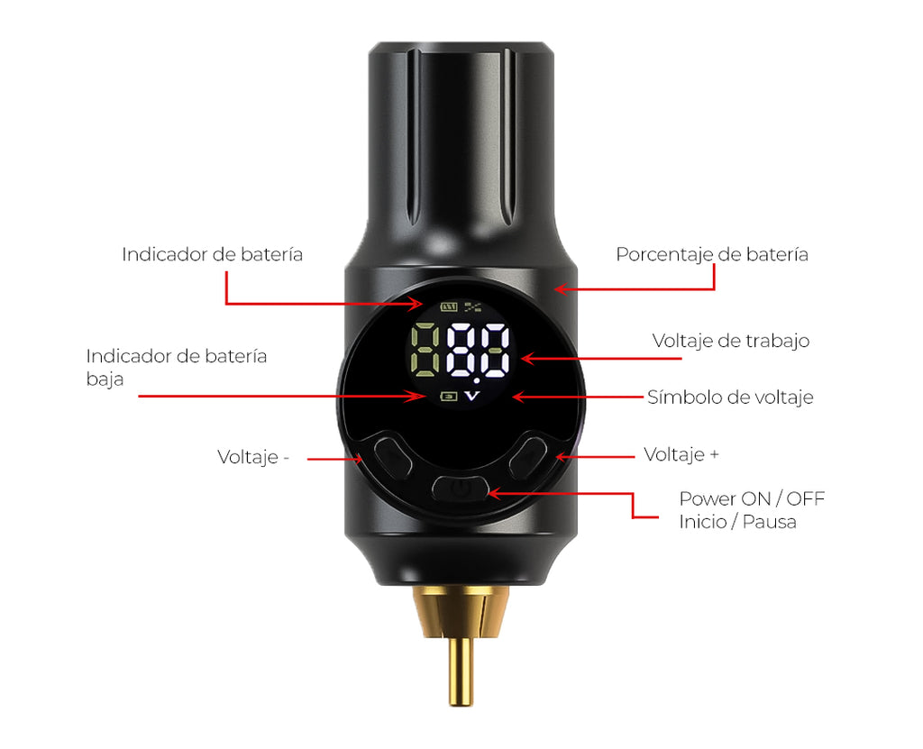 Batería Inalámbrica Para Máquina De Tatuar D001 Rca