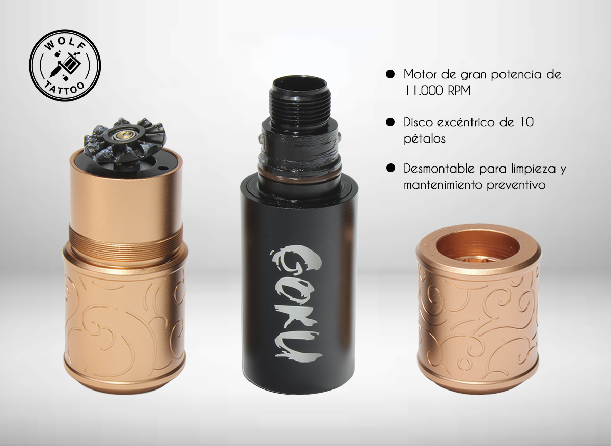 Máquina Rotativa "Goku II" Para Tatuaje Profesional Tattoo Pen Alámbrica