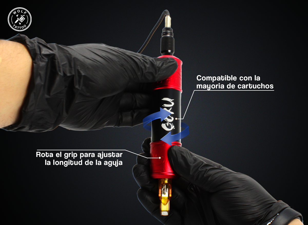 Máquina Rotativa "Goku II" Para Tatuaje Profesional Tattoo Pen Alámbrica