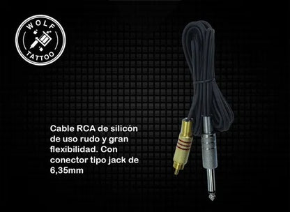 Cable Rca Para Máquina De Tatuar Resiste Con Punta De Cobre