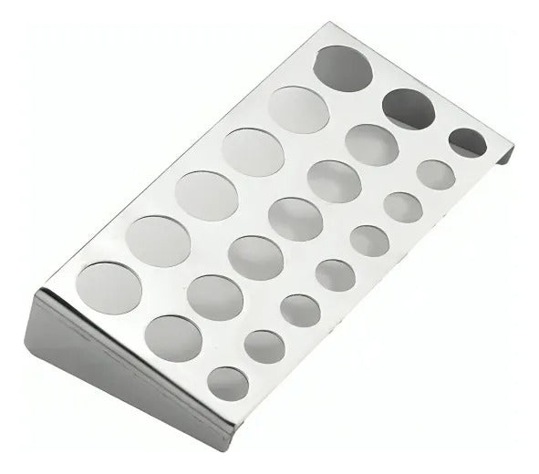 Porta Caps Base Para Retapa De Acero Inox Con 21 Orificios