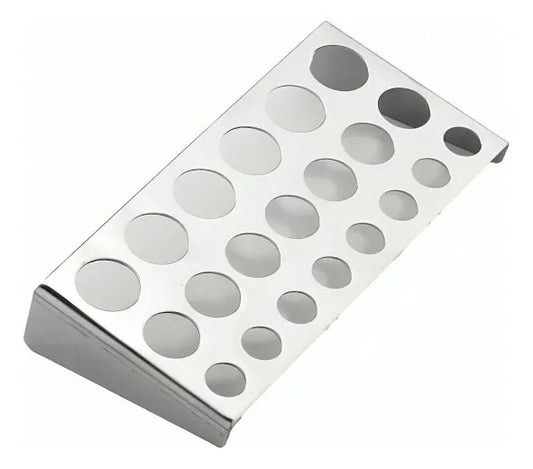 Porta Caps Base Para Retapa De Acero Inox Con 21 Orificios
