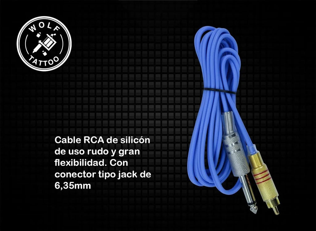 Cable Rca Para Máquina De Tatuar Resiste Con Punta De Cobre