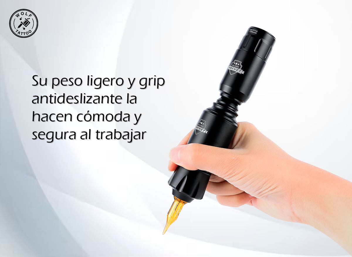 Kit de Maquína para Tatuar "Kit Rocket" 2 en 1 Alámbrica e Inalámbrica