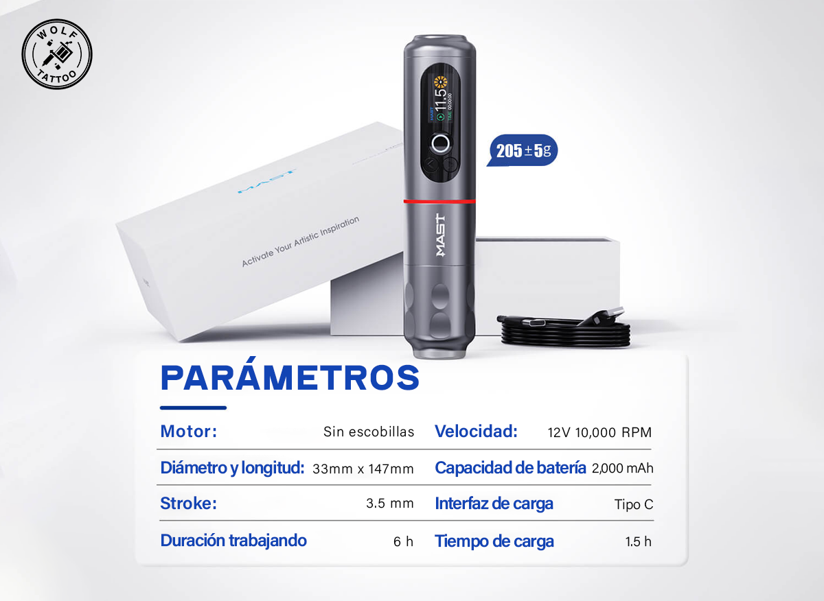 Máquina para Tatuar "ARCHER 2", marca MAST, Alámbrica.