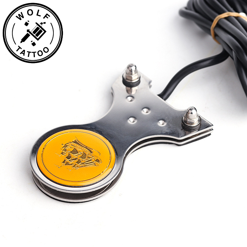 Pedal De Acero Inoxidable Redondo Para Tatuar Profesional