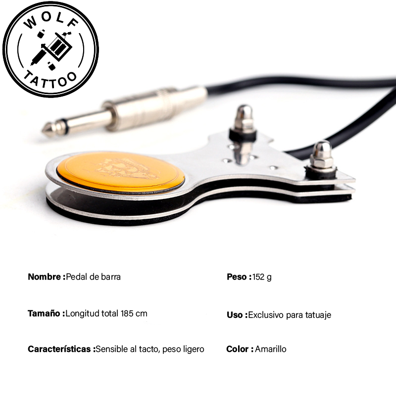Pedal De Acero Inoxidable Redondo Para Tatuar Profesional