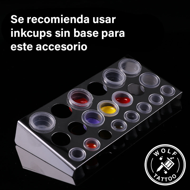 Porta Caps Base Para Retapa De Acero Inox Con 21 Orificios