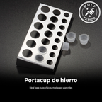 Porta Caps Base Para Retapa De Acero Inox Con 21 Orificios