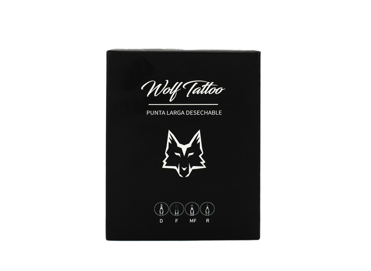 Tubo Para Tatuar Punta Larga 50pz Rt / Mf Transparente