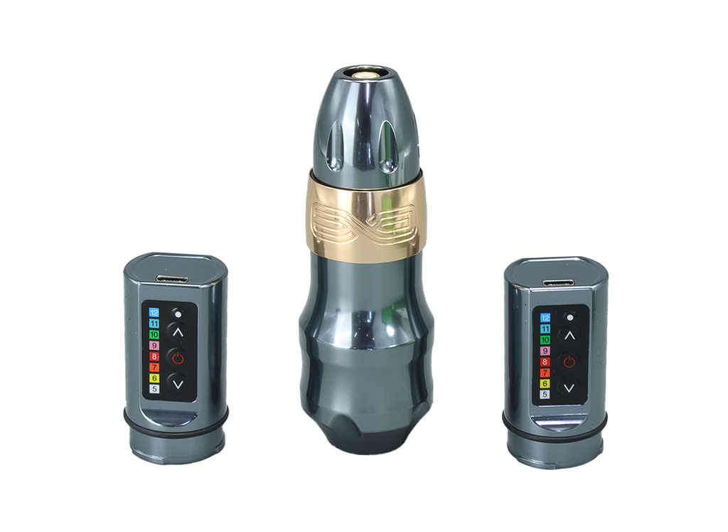 Máquina Para Tatuar Premium Tipo "EXO"  Profesional Inalámbrica.