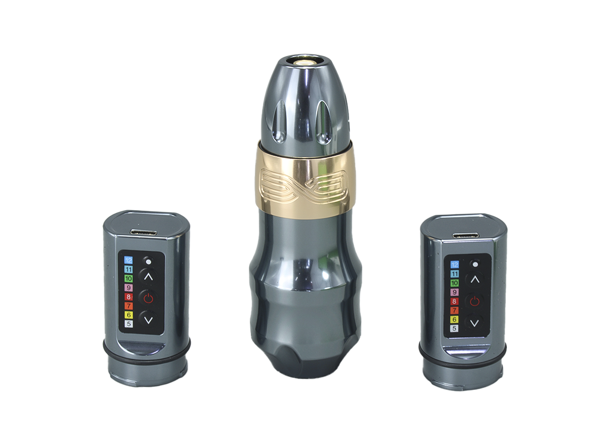 Máquina Para Tatuar Premium Tipo "EXO"  Profesional Inalámbrica.