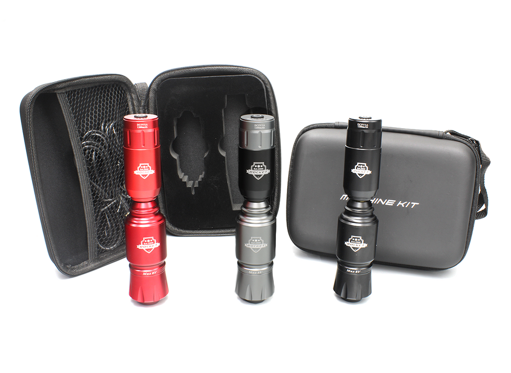 Kit de Maquína para Tatuar "Kit Rocket" 2 en 1 Alámbrica e Inalámbrica