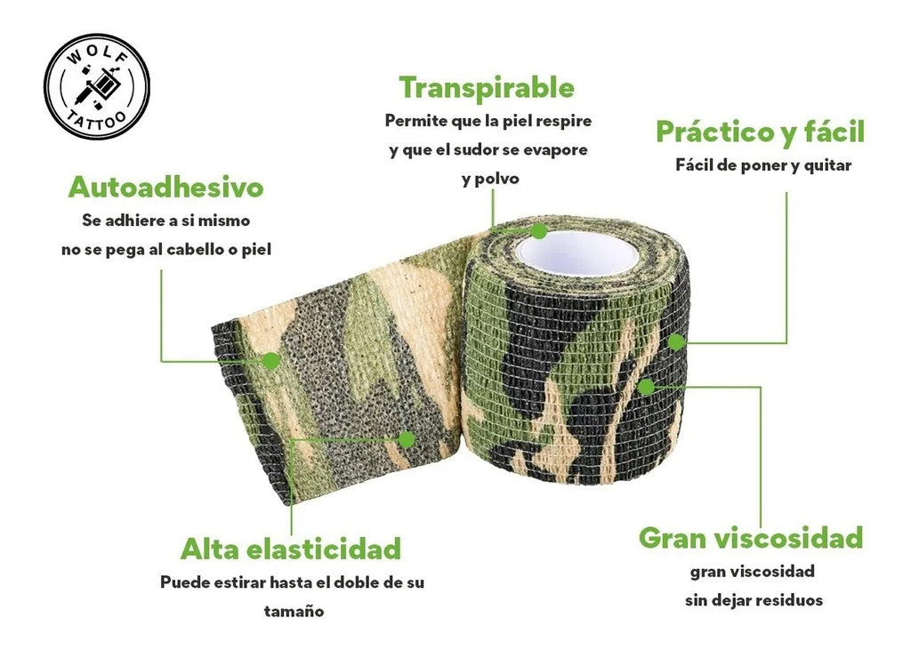 Cinta Autoadherible Camuflaje