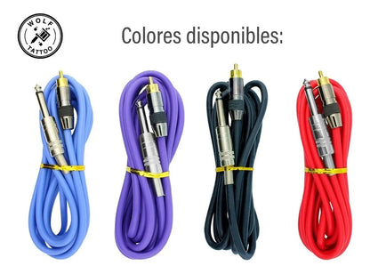 Cable Rca Para Máquina De Tatuaje 2mts Silicón Reforzado