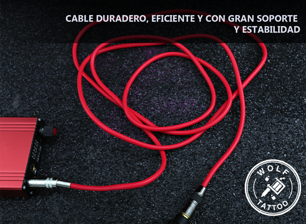 Cable Rca Para Máquina De Tatuaje 2mts Silicón Reforzado