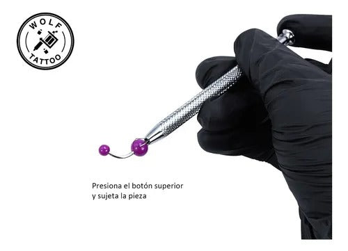 Instrumento Pinza Atrapa Bolas Piercing De Acero Inoxidable