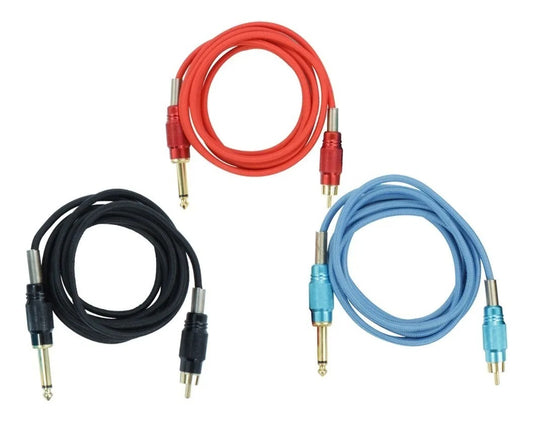 Cable Rca Para Máquina De Tatuar Trenzado Y Reforzado