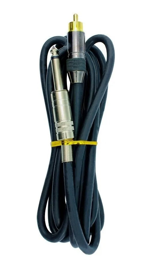 Cable Rca Para Máquina De Tatuaje 2mts Silicón Reforzado